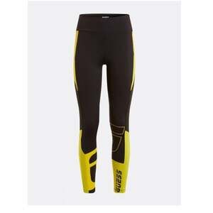 Guess Black/Yellow Athletic Leggings | SizeXS